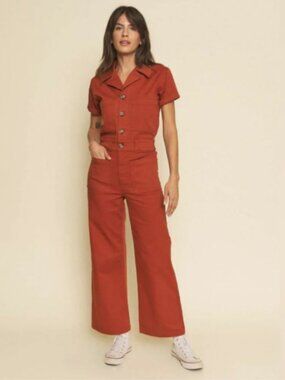 Whimsy + Row Cotton Jumpsuit Sz L
